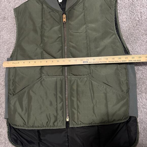 Refrigiwear Vest Jacket Mens Sz L Green Full Zip Super Insulated USA - Picture 5 of 6